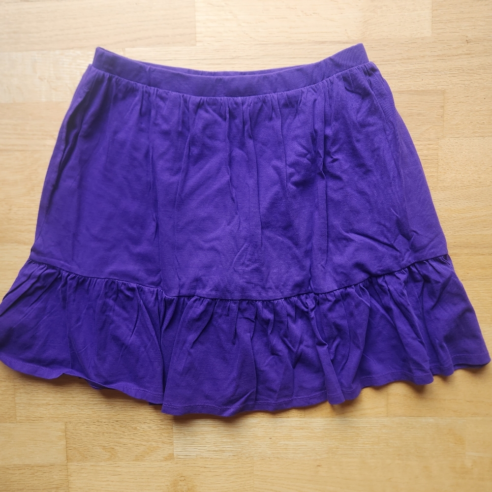 NWT Lands End Bright Grape Tiered Skort